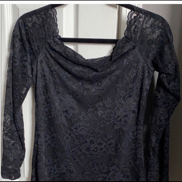 Dynamite off the shoulder scalloped lace top - Picture 2 of 4